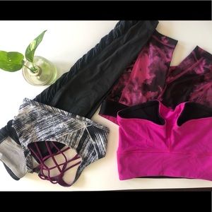 Lululemon Haul two shorts, bra, and crops